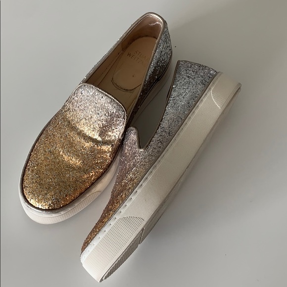 Stuart Weitzman glitter slip on sneakers - Picture 3 of 7